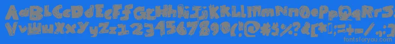 SkribbleBlack Font – Gray Fonts on Blue Background