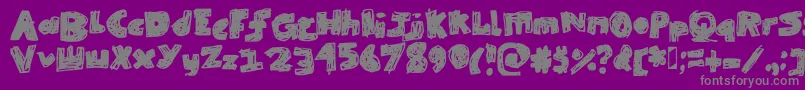 Fonte SkribbleBlack – fontes cinzas em um fundo violeta