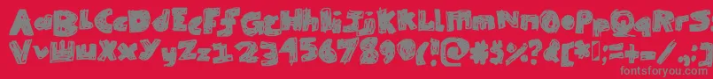 SkribbleBlack Font – Gray Fonts on Red Background