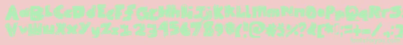 フォントSkribbleBlack – ピンクの背景に緑の文字
