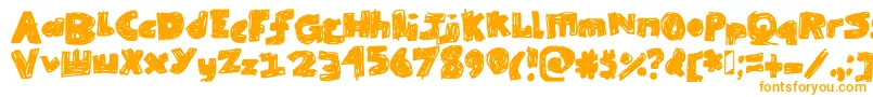 SkribbleBlack Font – Orange Fonts on White Background