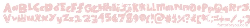 SkribbleBlack Font – Pink Fonts on White Background