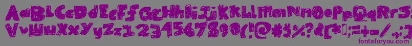 SkribbleBlack-Schriftart – Violette Schriften auf grauem Hintergrund
