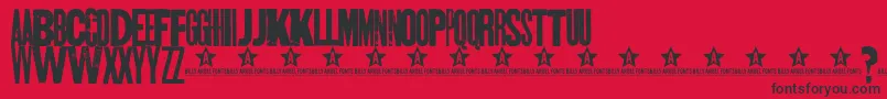 Police SKTAN    – polices noires sur fond rouge