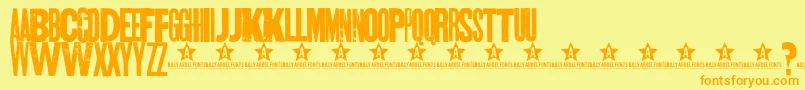 SKTAN    Font – Orange Fonts on Yellow Background