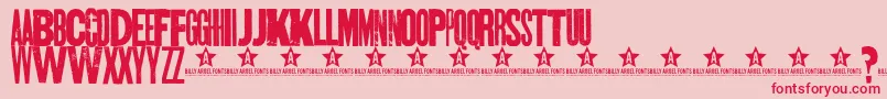 SKTAN    Font – Red Fonts on Pink Background