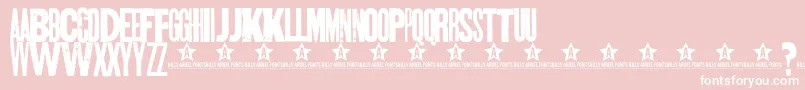 Fonte SKTAN    – fontes brancas em um fundo rosa