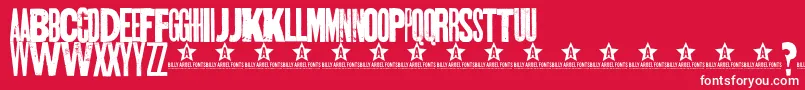 SKTAN    Font – White Fonts on Red Background