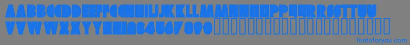 Fonte Skuer Regular – fontes azuis em um fundo cinza
