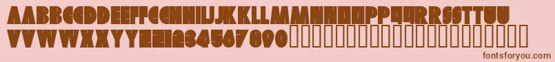 Skuer Regular-Schriftart – Braune Schriften auf rosa Hintergrund