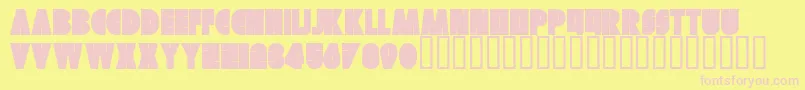 Skuer Regular Font – Pink Fonts on Yellow Background