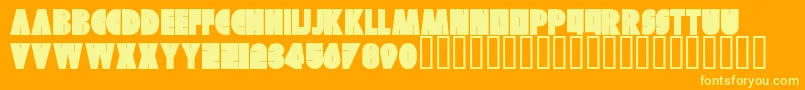 Шрифт Skuer Regular – жёлтые шрифты на оранжевом фоне