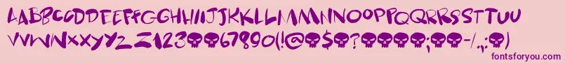 Skulduggery DEMO Font – Purple Fonts on Pink Background