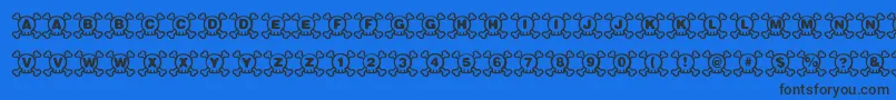 Skully Font – Black Fonts on Blue Background