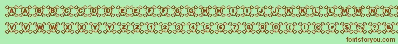 Skully Font – Brown Fonts on Green Background