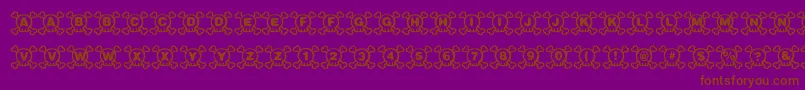Skully-fontti – ruskeat fontit violetilla taustalla