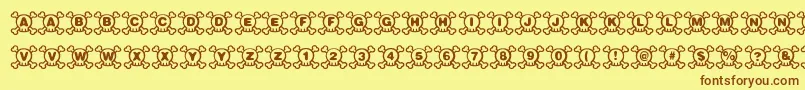 Skully Font – Brown Fonts on Yellow Background