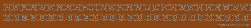 Skully Font – Gray Fonts on Brown Background