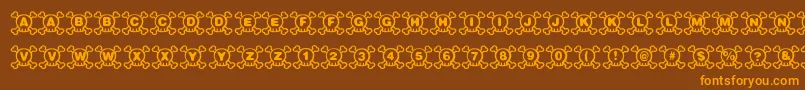 Skully Font – Orange Fonts on Brown Background