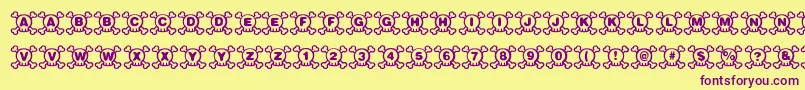 Skully Font – Purple Fonts on Yellow Background