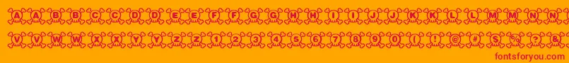 Skully Font – Red Fonts on Orange Background