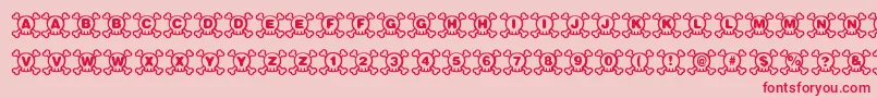 フォントSkully – ピンクの背景に赤い文字