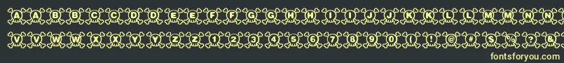 Skully Font – Yellow Fonts on Black Background