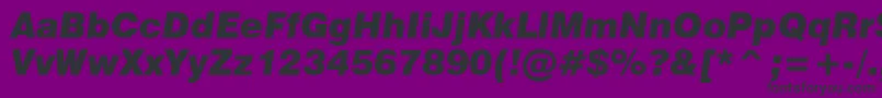 Шрифт GenevablckOblique – чёрные шрифты на фиолетовом фоне