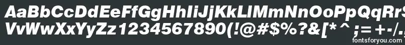 GenevablckOblique-fontti – valkoiset fontit mustalla taustalla