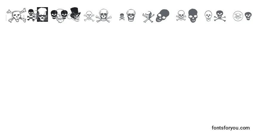 Schriftart Skullz (141110) – Alphabet, Zahlen, spezielle Symbole