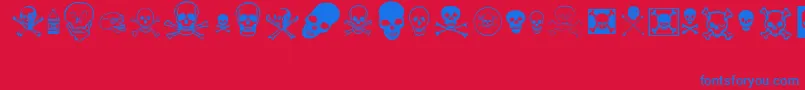 fuente skullz – Fuentes Azules Sobre Fondo Rojo