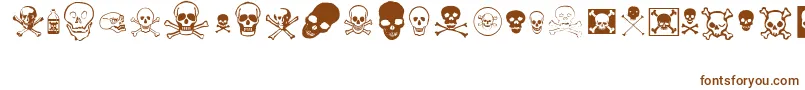 skullz Font – Brown Fonts on White Background