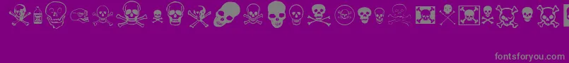 fuente skullz – Fuentes Grises Sobre Fondo Morado