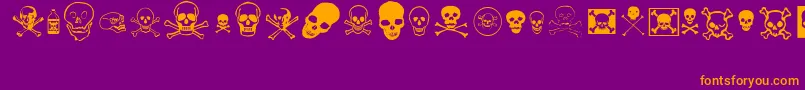 fuente skullz – Fuentes Naranjas Sobre Fondo Morado