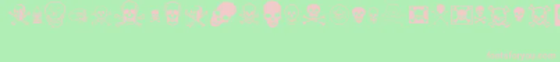 skullz Font – Pink Fonts on Green Background