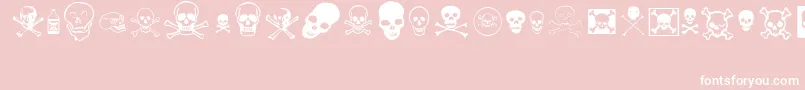 fuente skullz – Fuentes Blancas Sobre Fondo Rosa