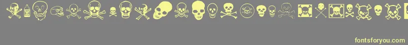 skullz Font – Yellow Fonts on Gray Background