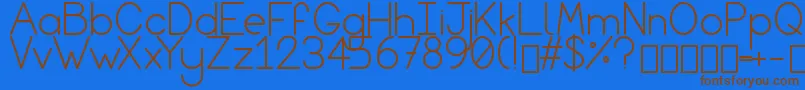 Sky of Eden Regular Font – Brown Fonts on Blue Background