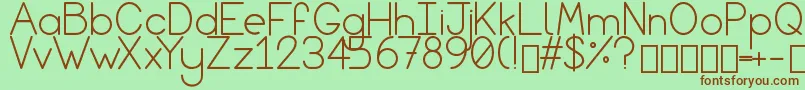 Sky of Eden Regular Font – Brown Fonts on Green Background