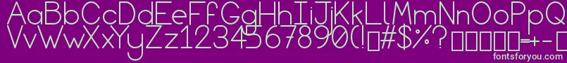 Sky of Eden Regular Font – Green Fonts on Purple Background