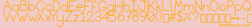 Sky of Eden Regular-Schriftart – Orangefarbene Schriften auf rosa Hintergrund