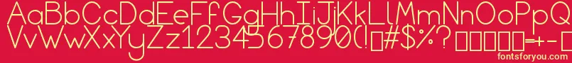 Sky of Eden Regular Font – Yellow Fonts on Red Background