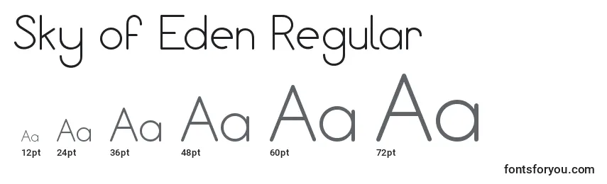 Sky of Eden Regular Font Sizes