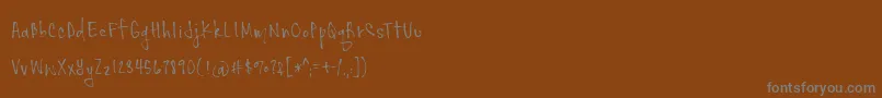 Skydancer Demo Font – Gray Fonts on Brown Background