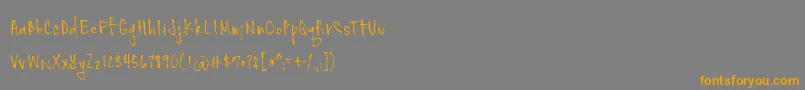 Skydancer Demo Font – Orange Fonts on Gray Background
