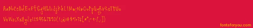 Skydancer Demo Font – Orange Fonts on Red Background