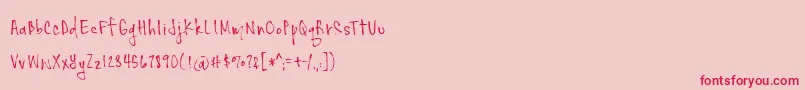Skydancer Demo Font – Red Fonts on Pink Background