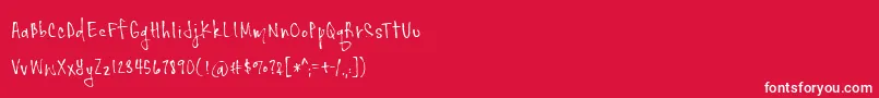 Skydancer Demo Font – White Fonts on Red Background
