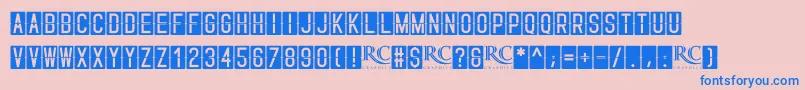 Skyfont NonCommercial Font – Blue Fonts on Pink Background