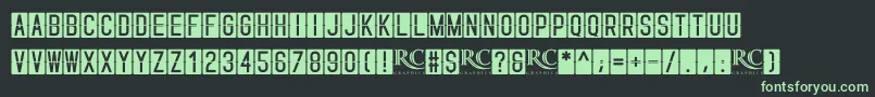 Skyfont NonCommercial Font – Green Fonts on Black Background